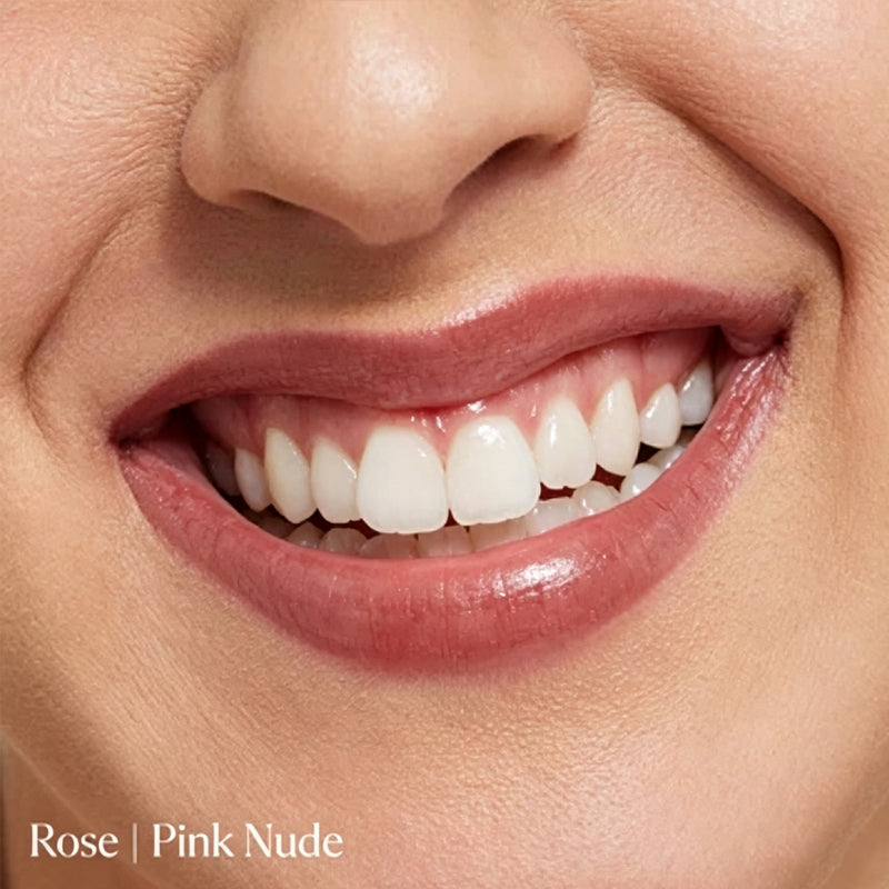 Rose pink nude lip oil