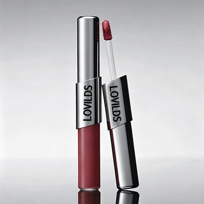 Perfect Twin Lip — Dual-Ended Liquid Lipstick with Velvet Matte Color and Glossy Shine