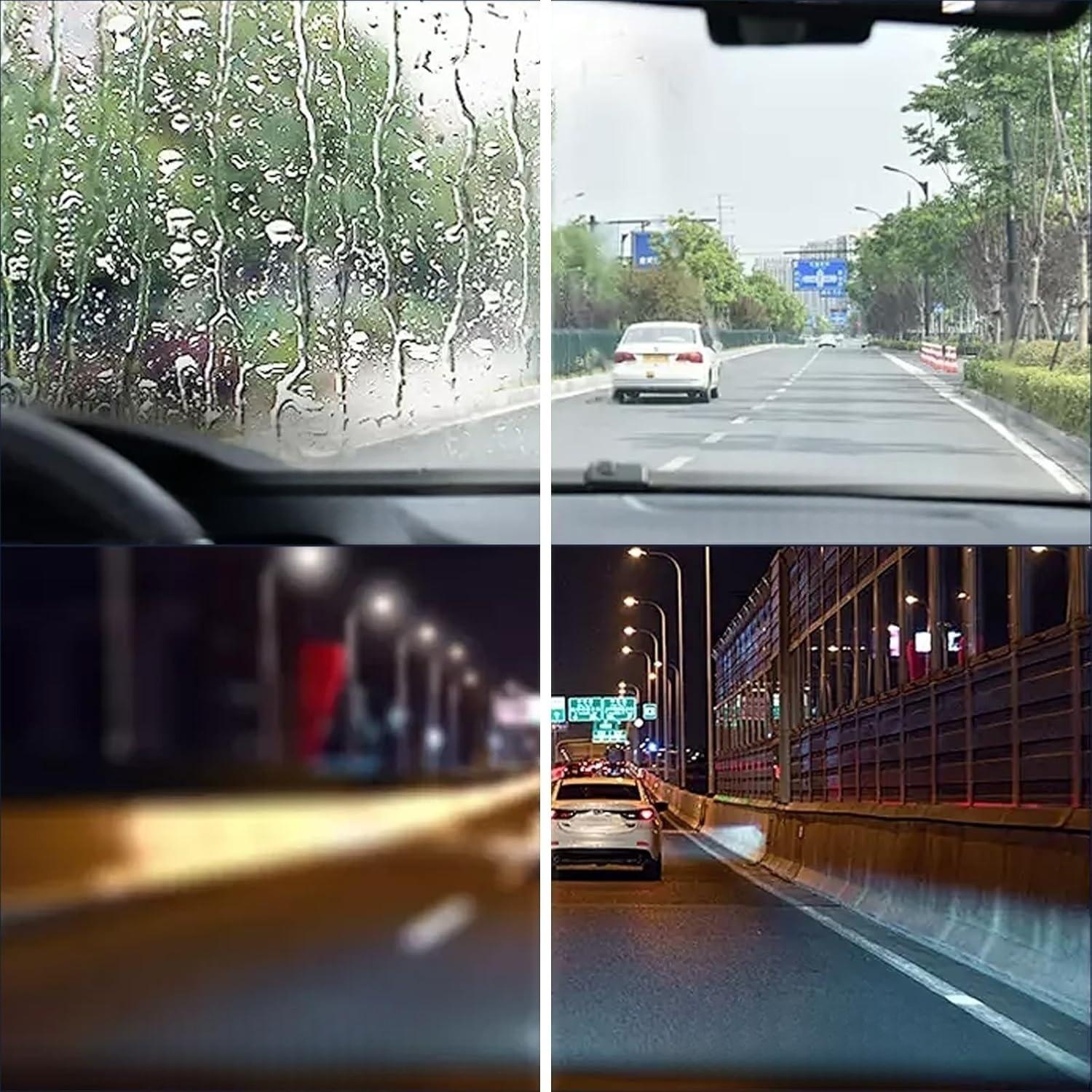 Windshield visibility during rain and night driving