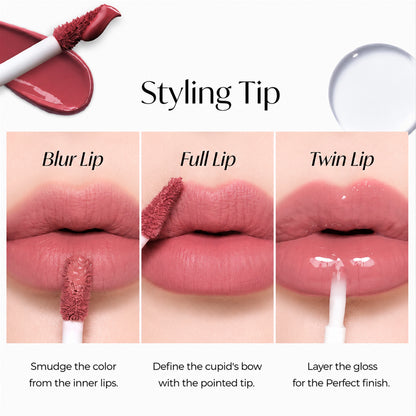 Perfect Twin Lip — Dual-Ended Liquid Lipstick with Velvet Matte Color and Glossy Shine