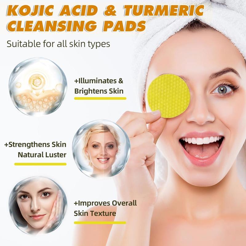 Turmeric and kojic acid cleansing pads suitable for all skin types