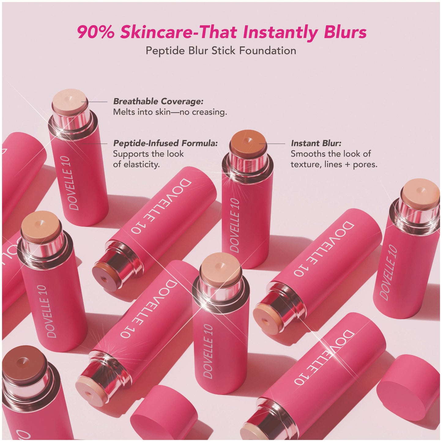 Final 6 hours 70% off:🌸 Peptide Blur Stick Foundation with Brush